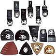Asani 24-Piece Oscillating Multi-Tool Saw Blades and Accessories Set, Multi-Tool Accessory Kit, Attachments for Makita, Milwaukee, Fein, Worx, Ridgid, Ryobi, Harbor Freight, and More