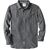 Dubinik® 6 oz Flannel Shirt for Men Plaid Mens Button Down Long Sleeve Shirts Cotton Casual