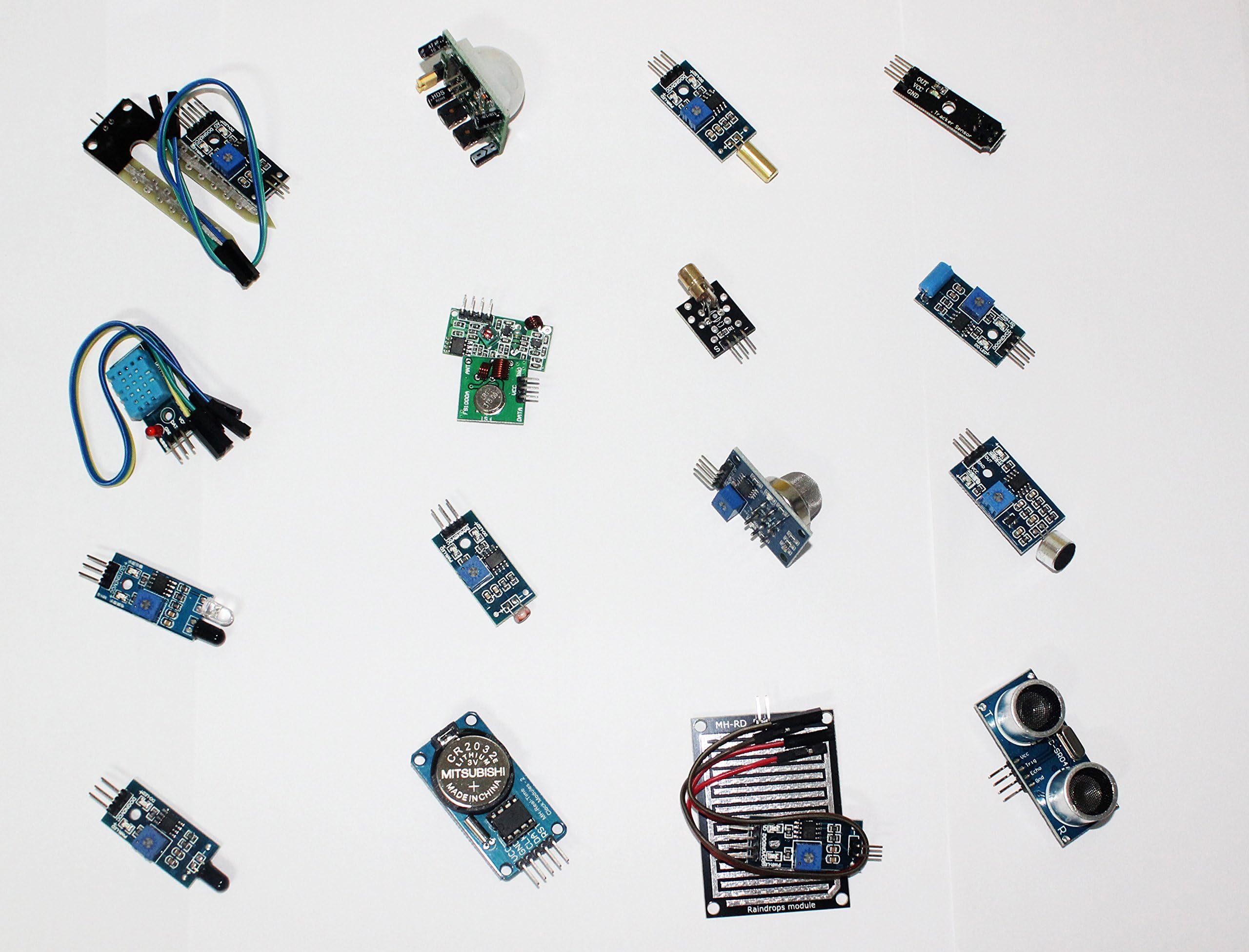 Queenlink 16 in 1 Sensor Kit Super Starter Kits for Arduino UNO R3 Mega2560 Mega328 Nano Raspberry Pi 3 2 Model B K62