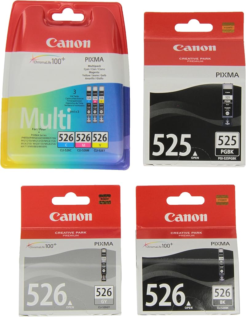 Canon PGI-525 CLI-526 Ink Cartridge Multipack 6 Ink Cartridges