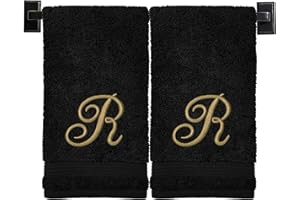 CUSTOM LUXURY TOWELS Monogrammed Hand Towels - Set of 2 - Genuine Turkish Hand Towels - Choose Any Letter - Choose Towel and Thread Color - Embroidered Script Monogram - Personalized Towels - Monogrammed Towels