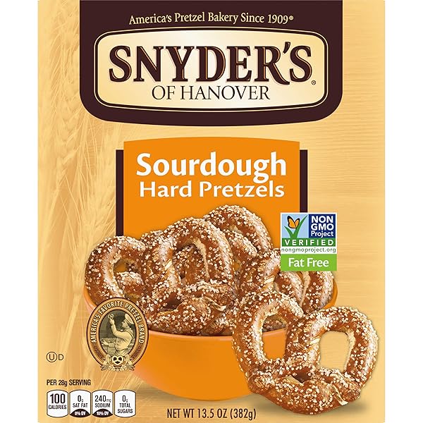 SNYDER’S OF HANOVER SOURDOUGH HARD PRETZELS, 1.5 OUNCE