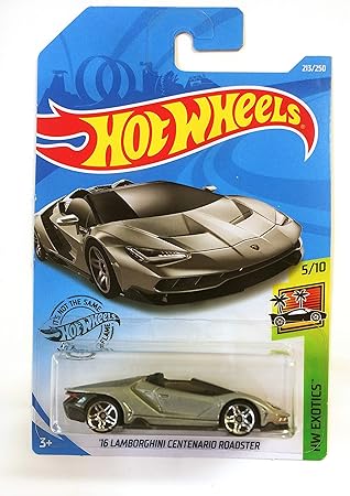 Buy Mattel Hot Wheels 2019 16 Lamborghini Centenario Roadster Hw Exotics 213 250 Long Card Grey Online At Low Prices In India Amazon In