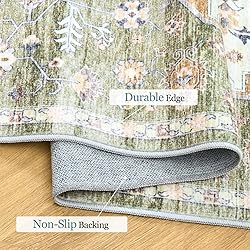 Area Rugs for Living Rooms - 5x7, Boho Non-Slip Low