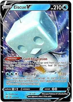 Eiscue V 055 192 Ultra Rare Pokemon Sword And Shield Rebel Clash Amazon De Spielzeug