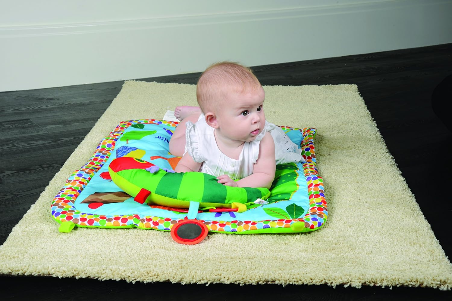 caterpillar tummy time pillow