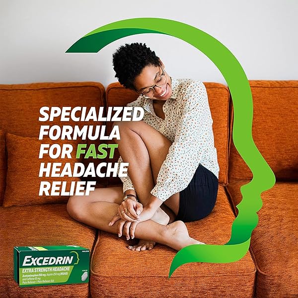 EXCEDRIN EXTRA STRENGTH PAIN RELIEF CAPLETS FOR HEADACHE RELIEF, ACETAMINOPHEN 500MG, ASPIRIN 250MG, CAFFEINE 65MG, PAIN RELIEVER, 200 COUNT