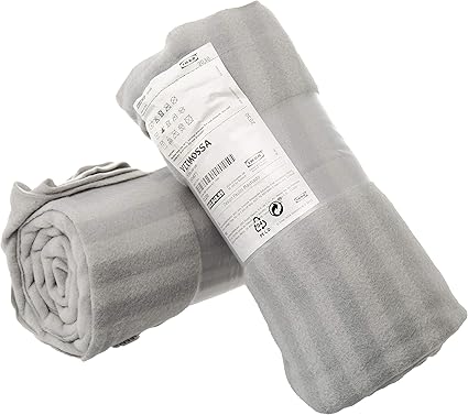 Ikea Vitmossa Lot De 2 Jetes De Canape En Polaire Gris 1 X 160 Cm Amazon Fr Cuisine Maison