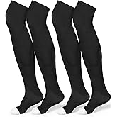Panitay 2 Pairs Over The Knee Baseball Socks High Football Softball Socks Sport Extra Long for Boys Girls Youth Women Men