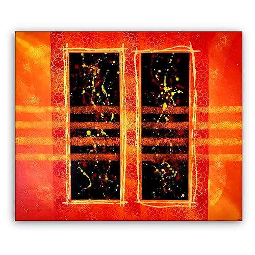 Tableau abstrait fait main peinture acrylique SAFARI: Amazon.fr: Handmade