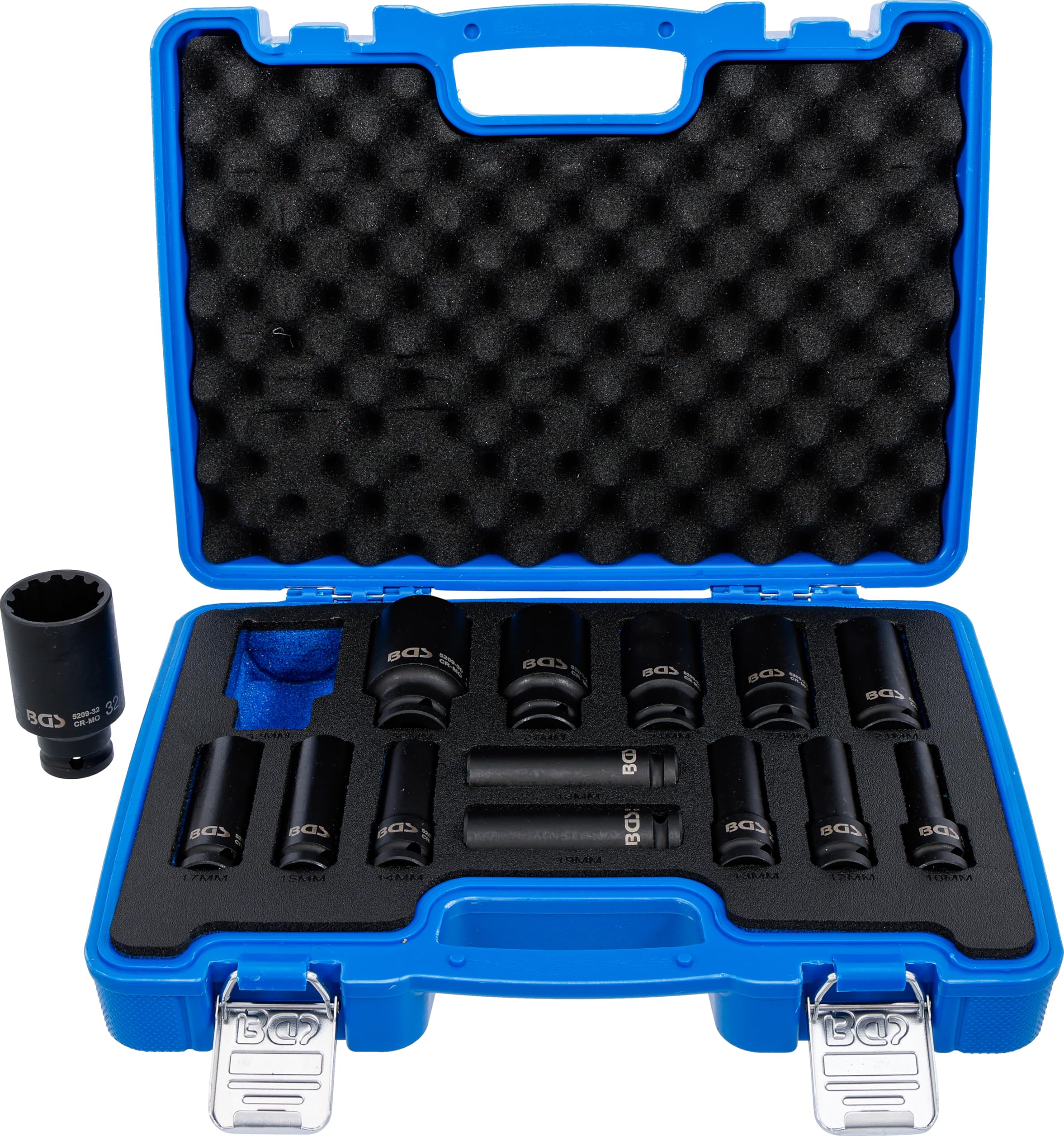 BGS 5209 | Impact Socket Set Gear Lock | 12.5 mm (1/2") Drive | 10 - 32 mm | 14 pcs.