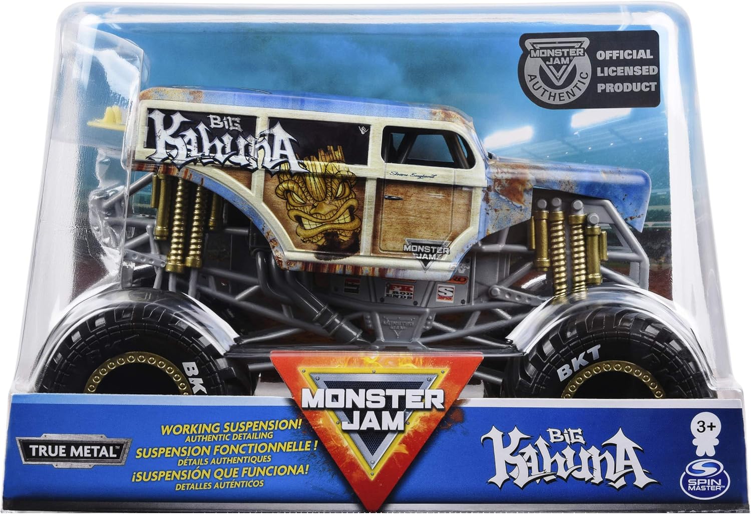 Monster Jam Official Big Kahuna Monster Truck, Die-Cast Vehicle, 1:24 Scale, Big Kahuna V2, Medium