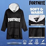 Fortnite Oversized Hoodie Blanket for Kids Fleece Hoodie Poncho Black Print 14+ view 4