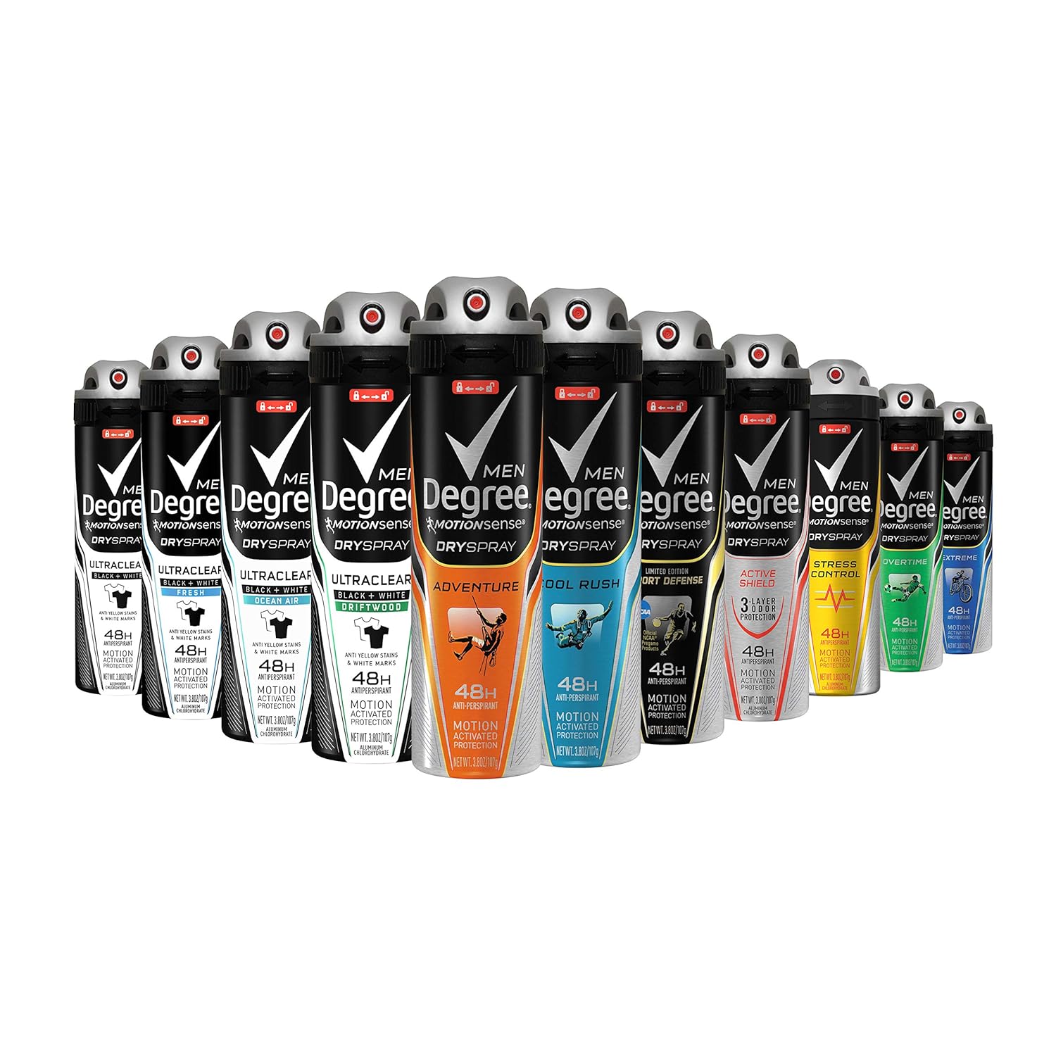 Degree Men Antiperspirant Deodorant Dry Spray UltraClear Black+White 3.8 oz 3 count : Beauty