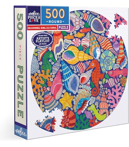 Amazon.com: eeBoo Paradise Garden 500 Piece Round Jigsaw Puzzle
