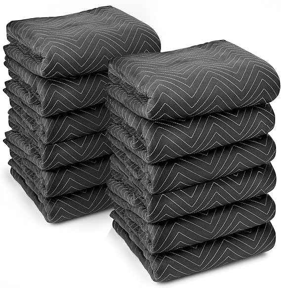 SureMax 12 HeavyDuty Moving & Packing Blankets Ultra Thick Pro 80