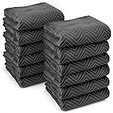 Sure-Max 12 Heavy-Duty Moving & Packing Blankets - Ultra Thick Pro - 80" x 72" (65 lb/dz weight) - Professional Quilted Shipp