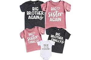 Teeny Fox Big Brother Again Sister Finally New to Crew Sibling Announcement T-Shirt
