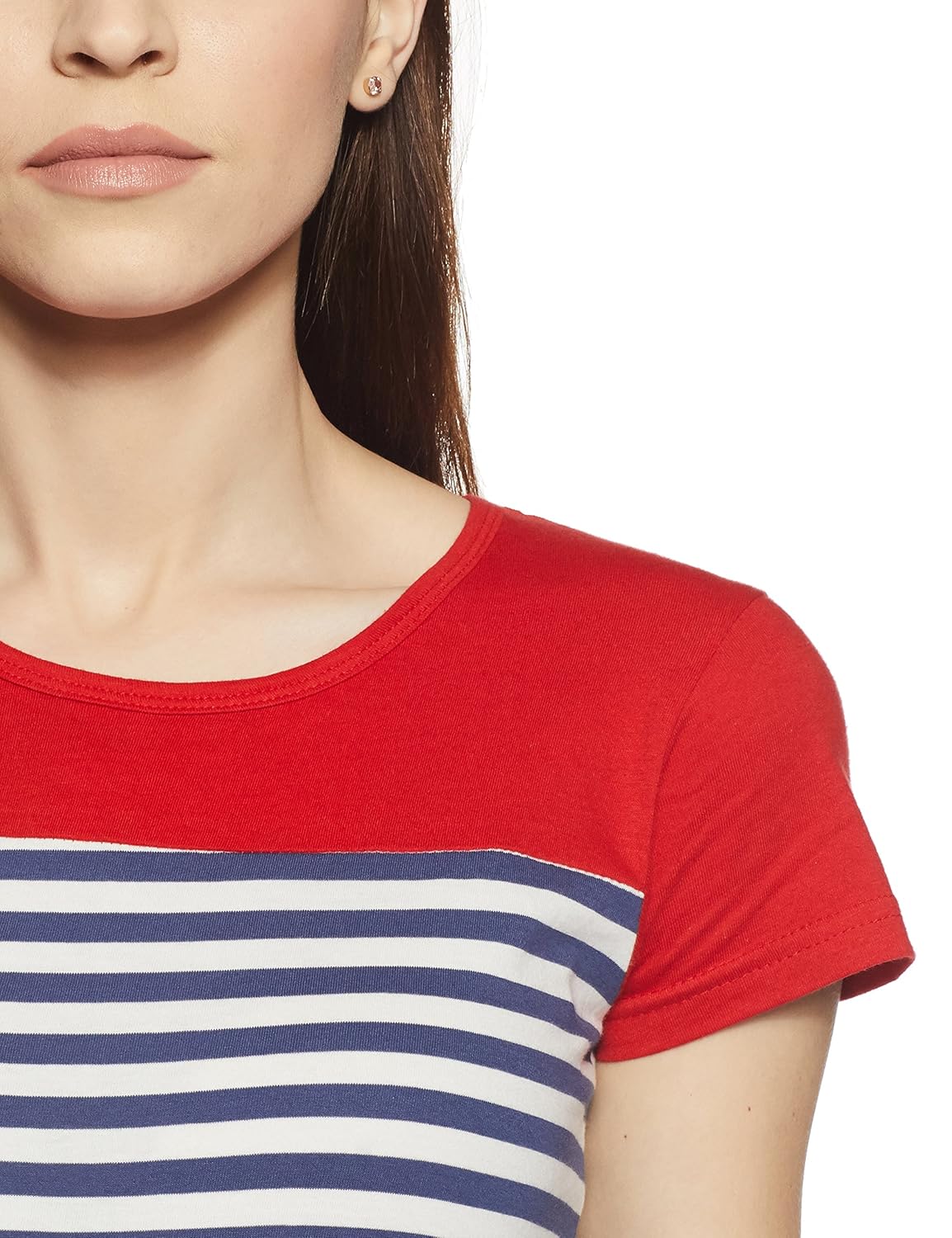 cloth theory women's striped regular fit t-shirt