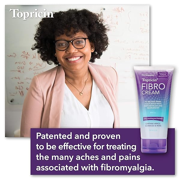 TOPRICIN FIBRO PAIN RELIEVING CREAM (6 OZ) – RAPID RELIEF FOR FIBROMYALGIA WITH PATENTED FORMULA – REDUCES DURATION AND INTENSITY OF FIBROMYALGIA EPISODES, IMPROVES SLEEP AND RESTORES ENERGY