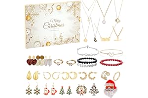 VULETO Jewelry Advent Calendar 2023 for Girls Adult Women 24 Days of Christmas Countdown Calendar Xmas Gift Box Daughter Wife Fashion Necklaces Earrings Bracelets
