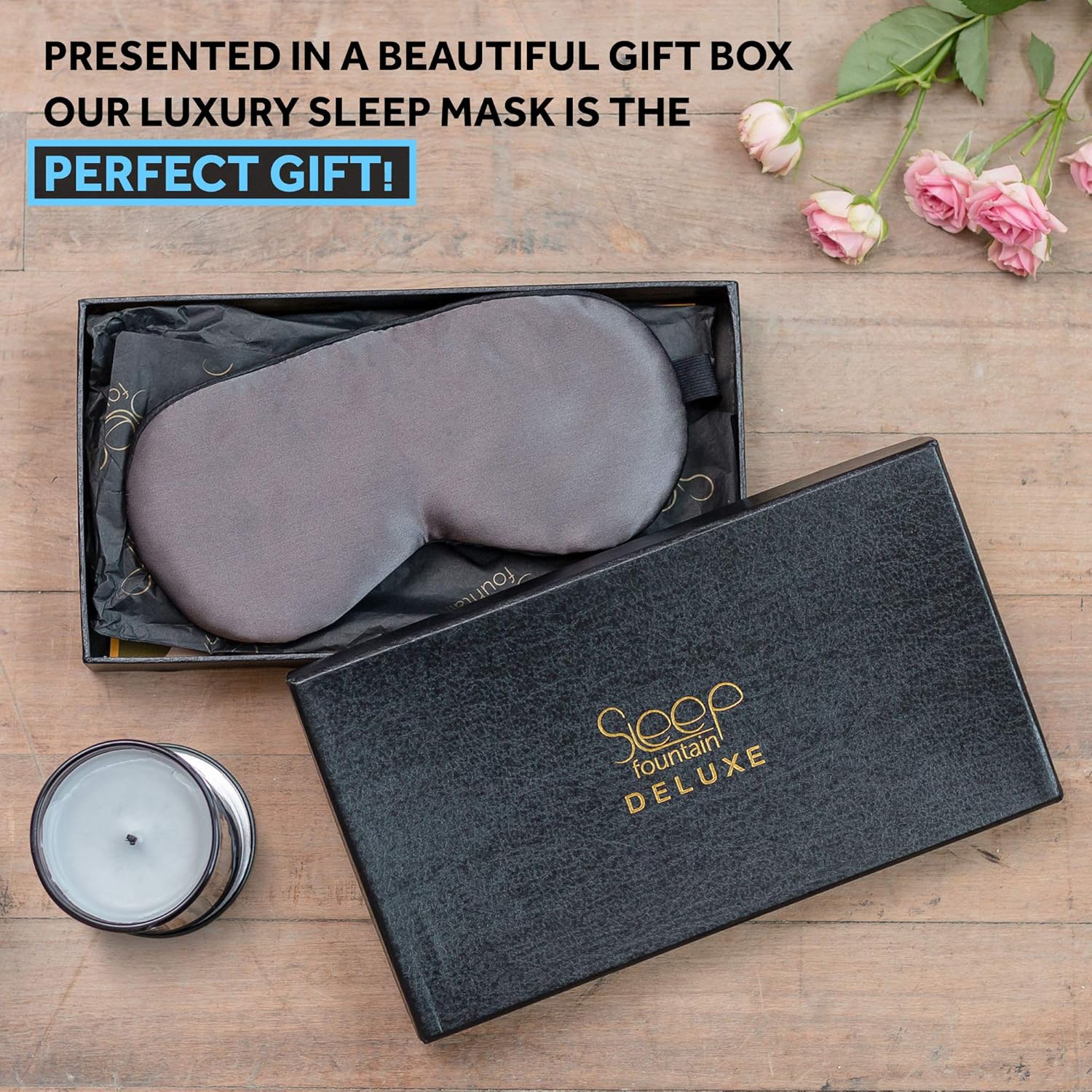 Anti Aging Sleep Mask with Copper Ion Technology by Sleep Fountain | Rejuvenates Skin, Reduces Eye Puffiness | Super Soft Copper Eye Mask with Unique Blindfold Design in Mulberry Silk | Luxury Case: Health & Personal Care