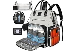 JUSTBABY LUV Award-Winning Eco-Friendly Smart Diaper Bag with Changing Station – 2025 Evergreen Winner, Premium All-in-One Backpack, Patent Pending, Heated Bottle Pockets, Trusted by Parents, Seen in Top USA Media