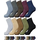 Taiyin 50 Pairs Mens Fuzzy Socks Bulk Fluffy Slipper Socks Winter Warm Soft Plush Cozy Microfiber Christmas Gifts