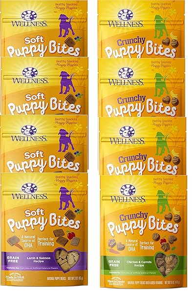 WELLNESS PUPPY BITES NATURAL GRAIN FREE PUPPY TRAINING TREATS, VARIETY