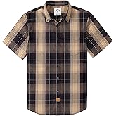 Dubinik® Mens Short Sleeve Button Down Shirts Soft Breathable Summer Vintage Regular Fit Lightweight Men's Casual Shirt