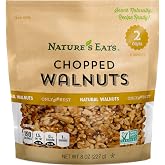 Nature's Eats Chopped Walnuts, 8 oz (Pack of 1) | Pre-chopped pieces offer convenient recipe preparation with a natural nutty flavor for baking, cooking and snacking