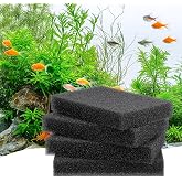 hygger Aquarium Sponge Filter Pad, Filter Media Foam Sponges, Cut-to-Size Open Cell Foam Sheet for Fish Tanks and Ponds, S (4 Pack 5.9 * 3.9 * 1 inch)