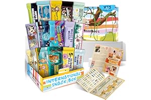 BUBSOOBOO'S WILD SNACKS Midi Snack Box | Extraordinary Present for Special Moments | Multipack Hamper Gift of Sweet Candy | American Alike Old Fashioned Retro Turkish Treats | Paradise Jungle Themed Box | 11 Full-Size Snacks