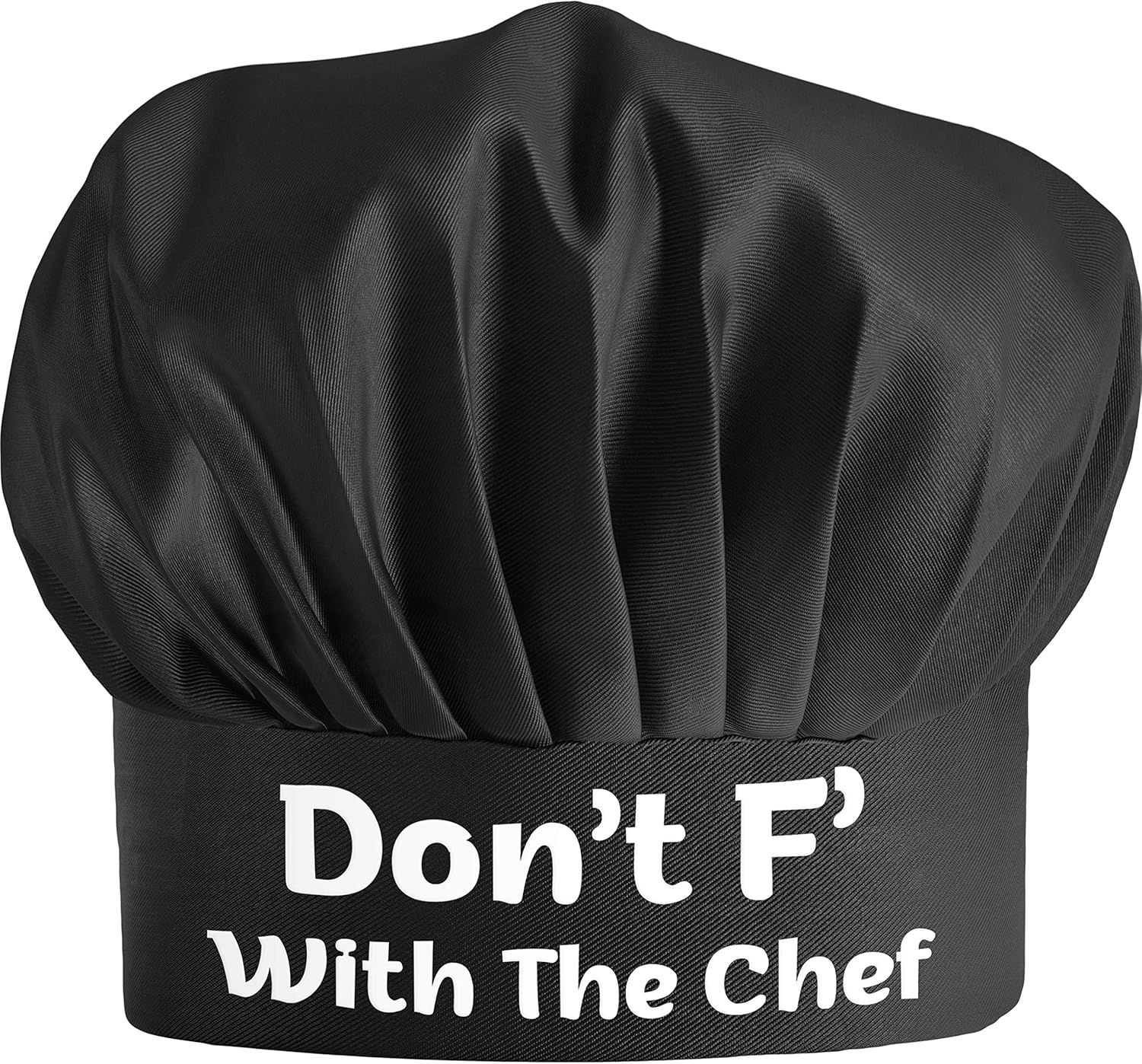 Funny Chef Hat - Don't F with The Chef - Adjustable Kitchen Cooking Hat for Men & Women Black: Clothing