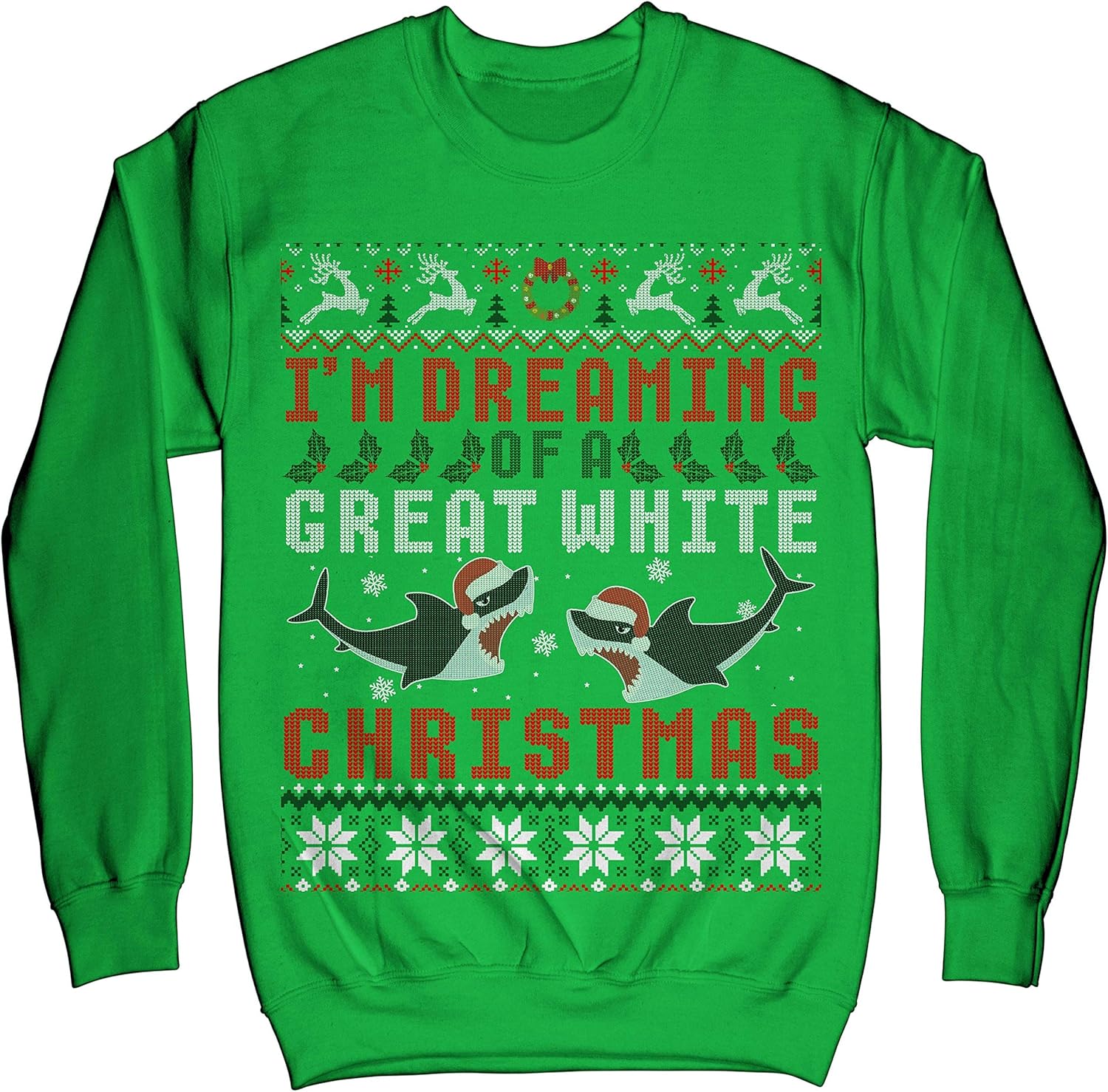 Christmas Shark for Great White Lovers Gift Ugly Xmas Sweater Sweatshirt
