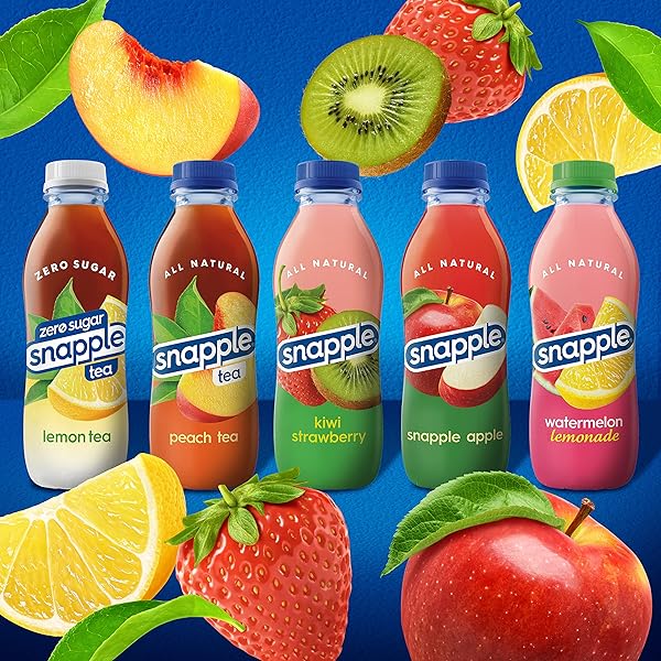 SNAPPLE PEACH TEA LEMONADE, 16 FL OZ, PACK OF 12