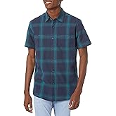 Amazon Essentials Men's Regular-Fit, Short-Sleeve Button-Down Chambray Shirt