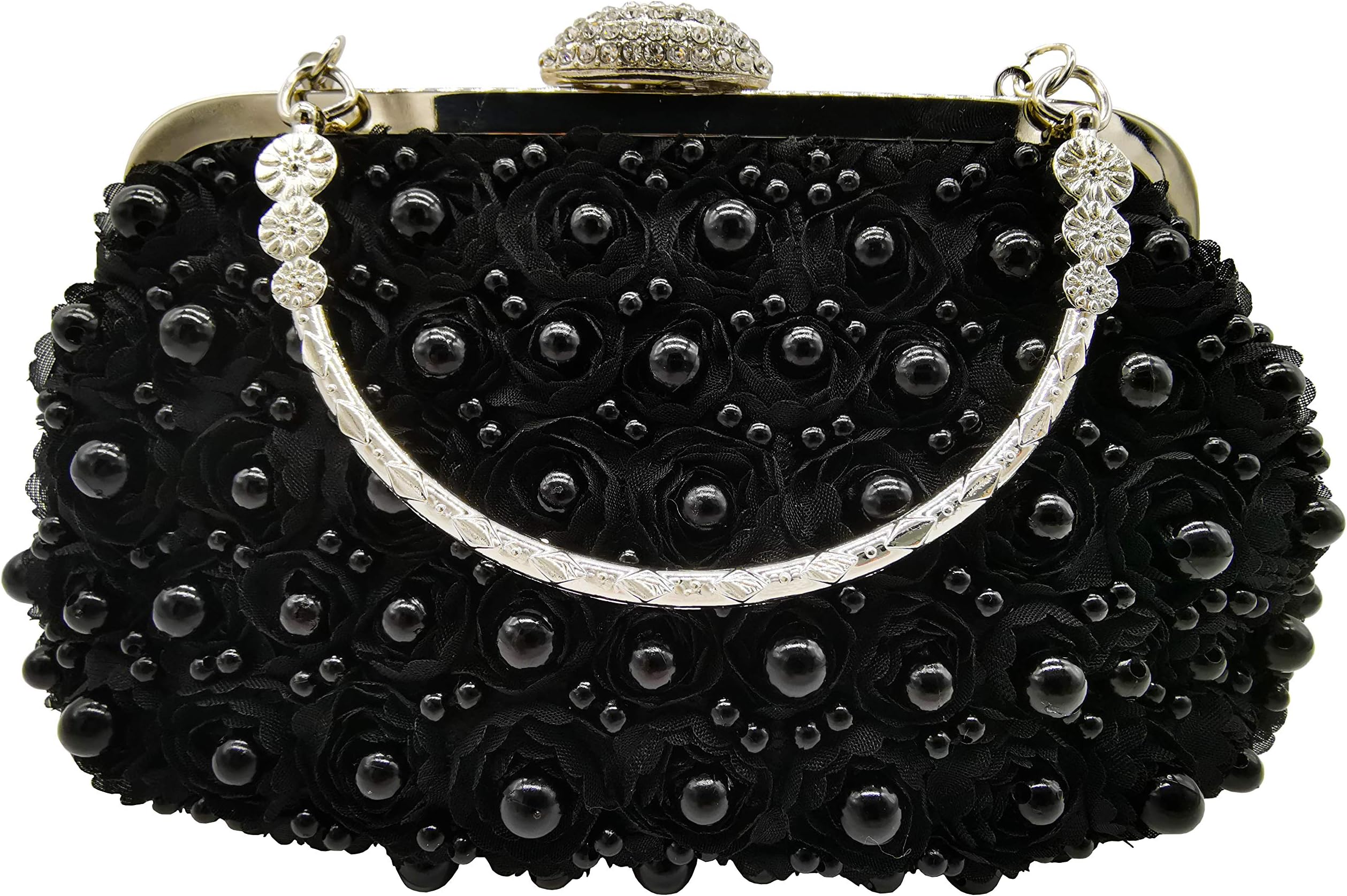 Evening Bag Elegant Artificial Pearl Purse Fashion Wedding Clutch Handbag Shoulder Bag with Chain for Women