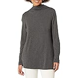 Amazon Essentials Women's Jersey Long-Sleeve Mock Neck Swing Tunic (Previously Daily Ritual)