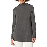 Amazon Essentials Women's Jersey Long-Sleeve Mock Neck Swing Tunic