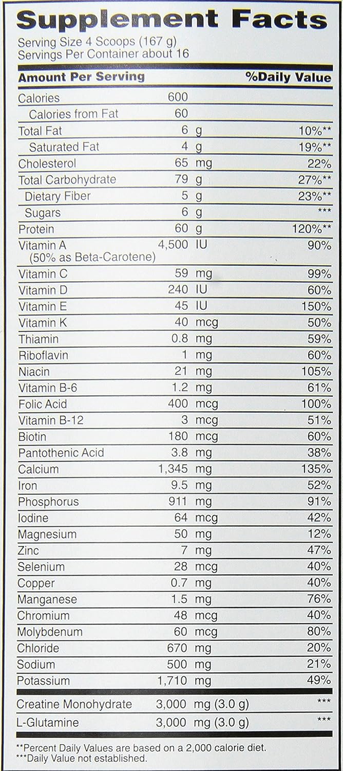 MET-Rx Size Up Whey Protein Powder, Great for Meal Replacement Shakes, Mass and Weight Gainer, Vanilla, 6 lbs: Health & Personal Care
