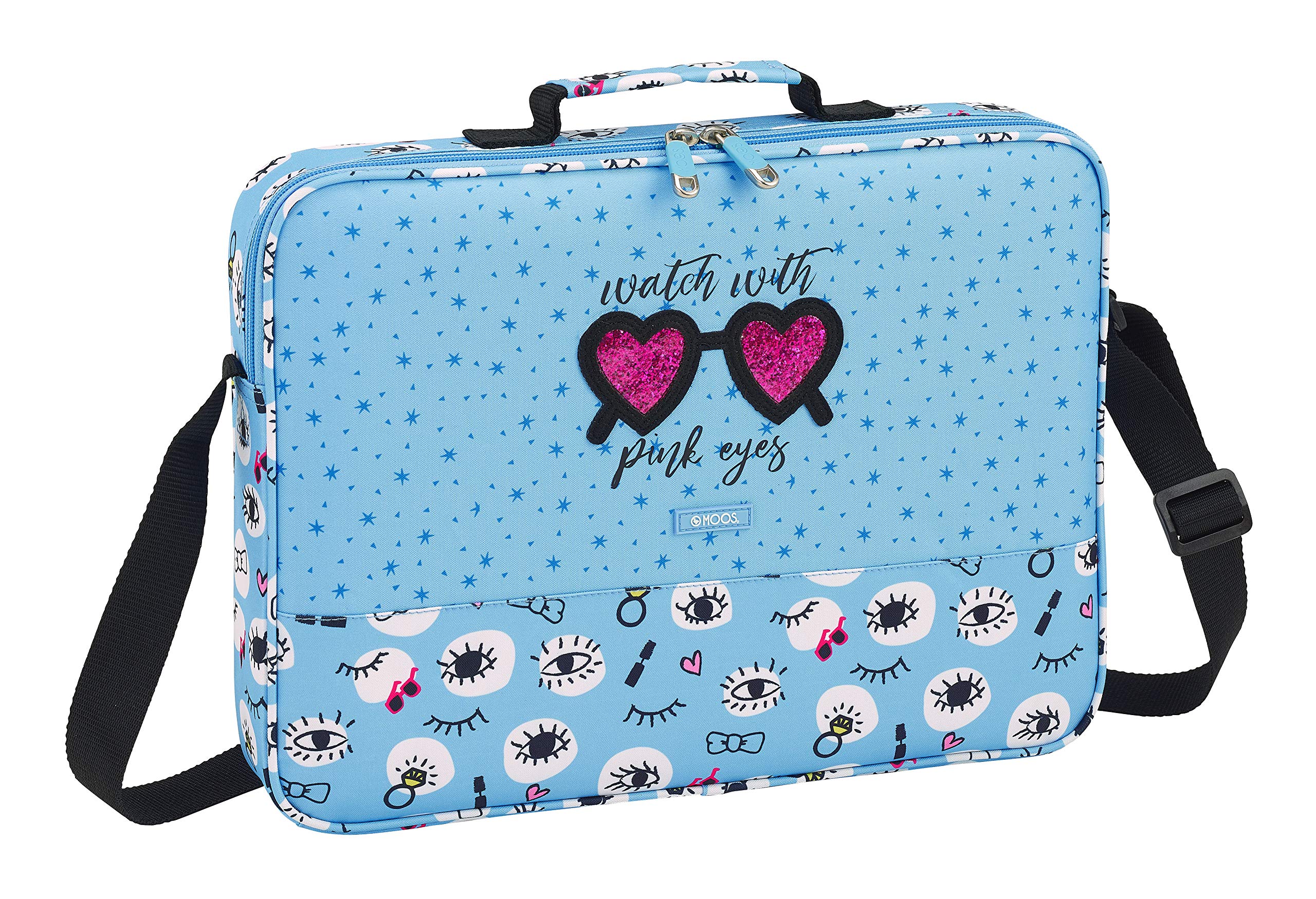 Moos 2018 Briefcase, 38 cm, Blue (Azul)