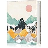 Lebrocoli Photo Album 4x6, 56 Pockets Small Picture Book Aesthetic Mountain Sunset, Personalized Large Capacity Mini PU Leather Picture Album Gift for Family Graduation Wedding Travel