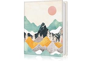 Lebrocoli Photo Album 4x6, 56 Pockets Small Picture Book Aesthetic Mountain Sunset, Personalized Large Capacity Mini PU Leather Picture Album Gift for Family Graduation Wedding Travel