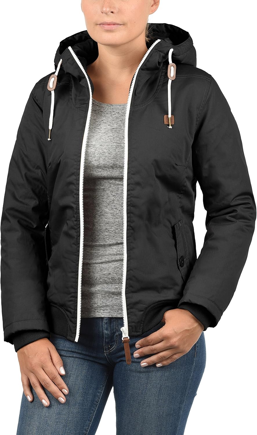 DESIRES Tilla Damen /&Uuml;bergangsjacke leichte Jacke mit Kapuze