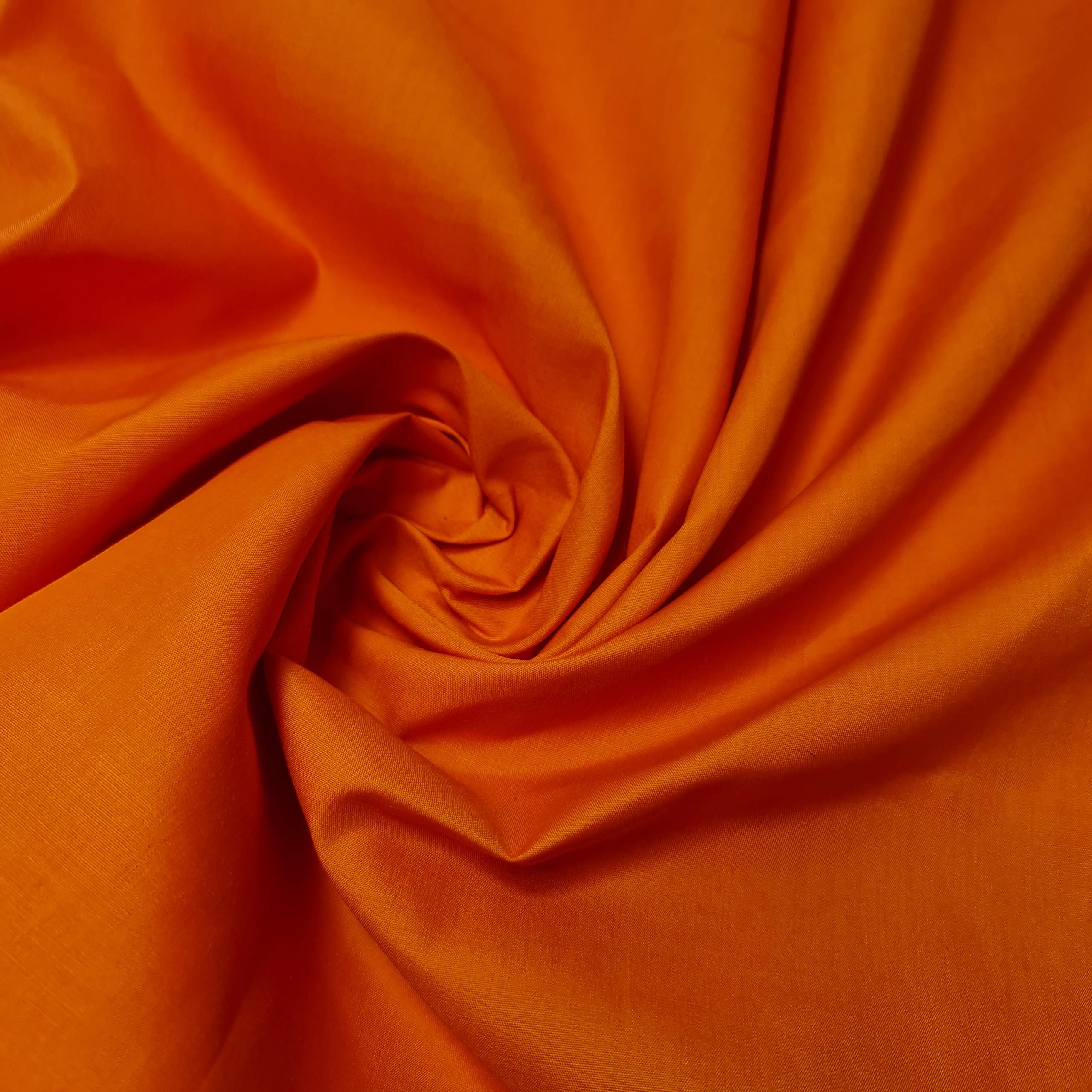 Textile Station Plain/Solid Dyed Polyester Polycotton Dress Craft Fabric Material 44" - 112 cm Wide Sold As 1 Meter Pre - Cut Lengths (Available in 42 Colours) (Orange, 5 Meter)