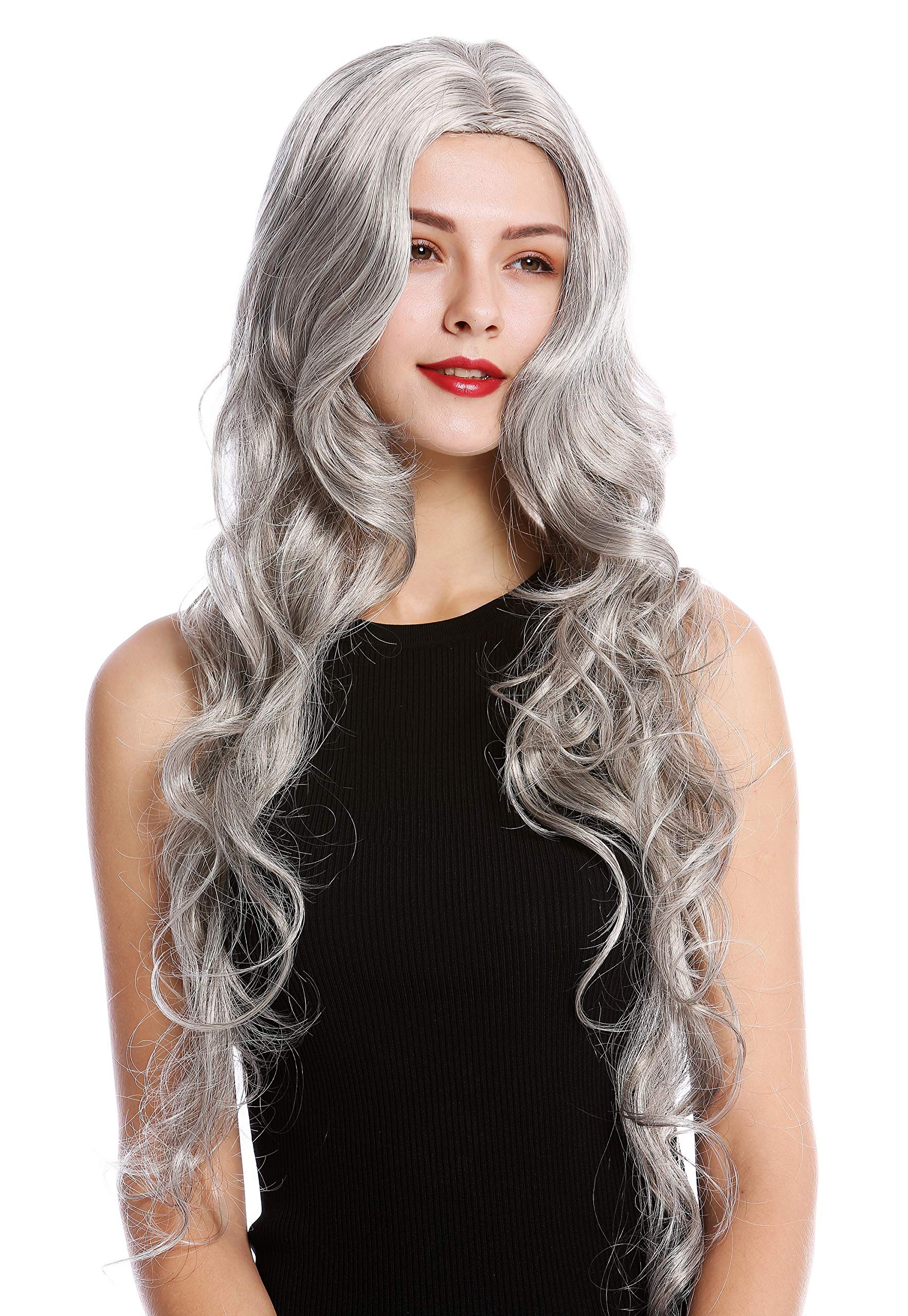 WIG ME UP - GFW2080-51 Lady Quality Wig very long wavy middle parting silvery gray