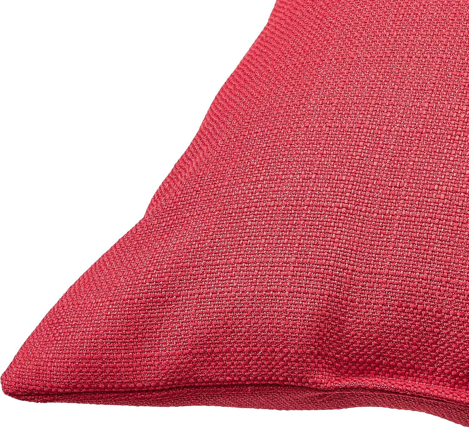 Basics 2-Pack Linen Style Decorative Throw Pillows - 18" Square, Classic Red: Home & Kitchen