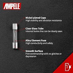 AMPELE (Pack of 20) 3A Fast-Blow Fuse 3Amp 250V