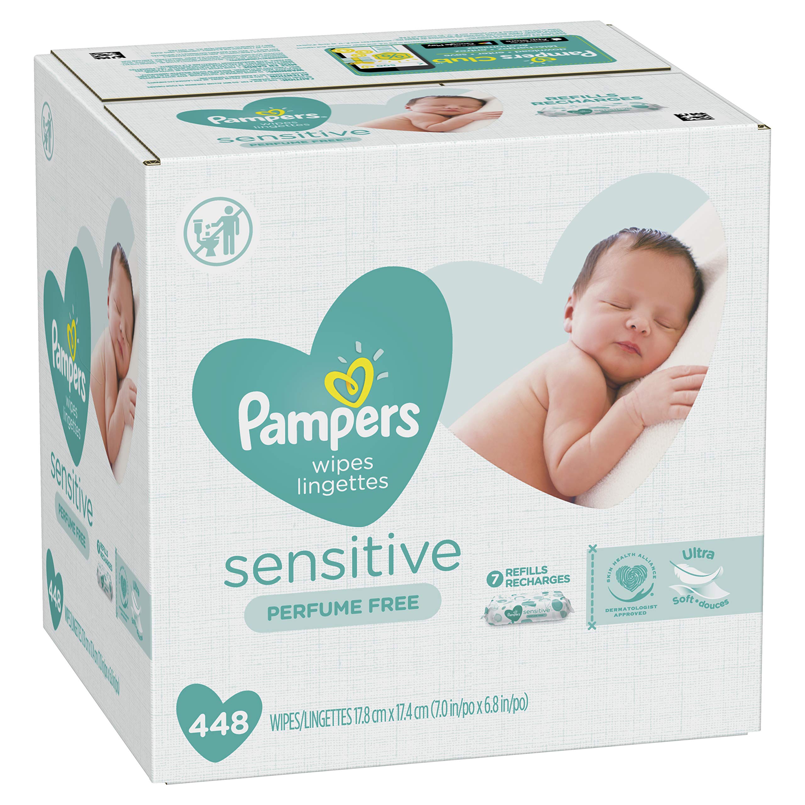 Mua Pampers Baby Wipes Sensitive Perfume Free 7X Refill Packs (Tub Not